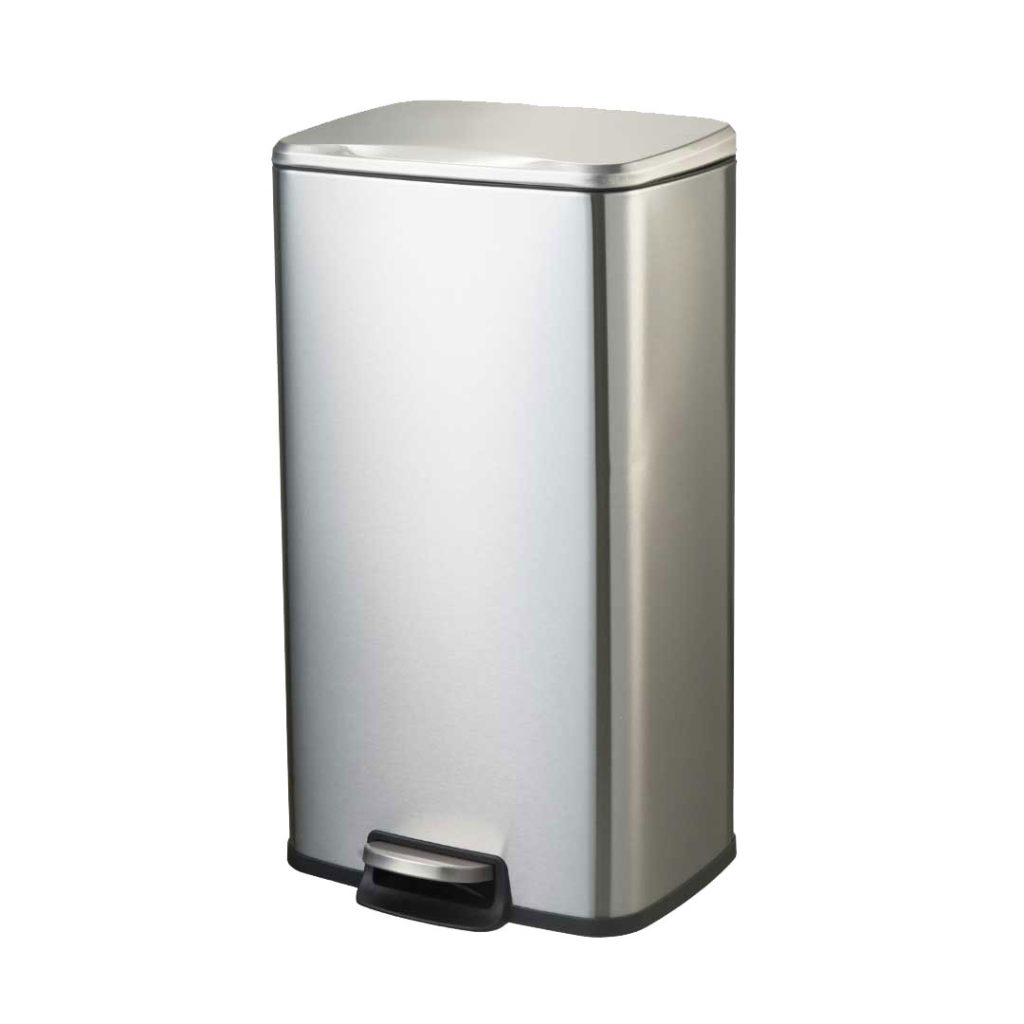 Satin-Finished Stainless Steel Svelte® Pedal Bin